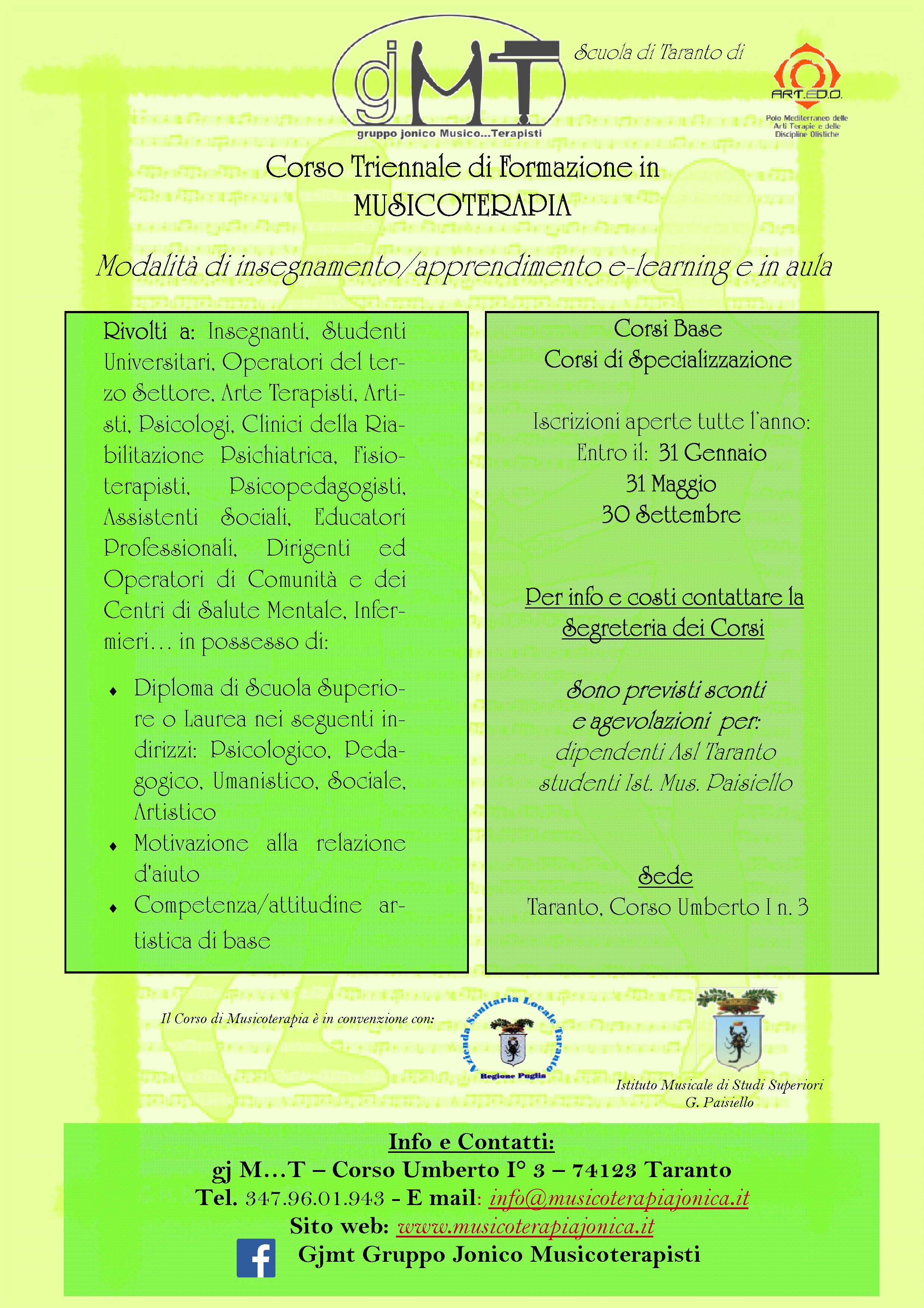 Corsi Musicoterapia